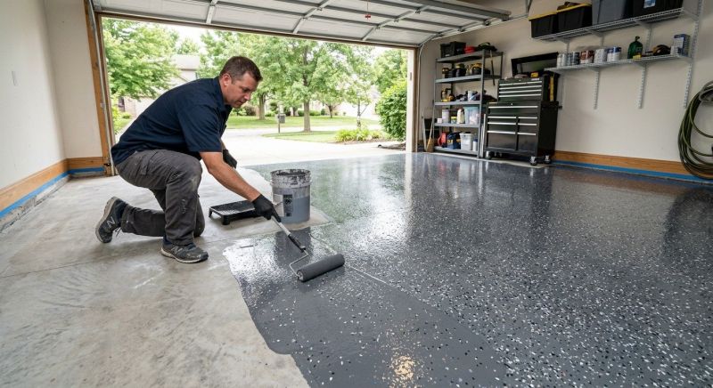 Garage Floor Epoxy Installation in Winston Salem, NC