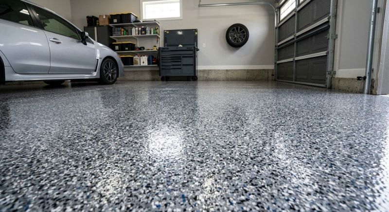 Speckled Garage Floor Painting in Frederick, MD